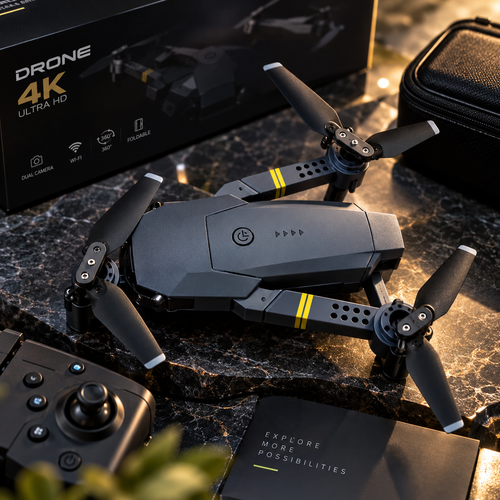 Dron con doble cámara 4K + Maletín Gratis