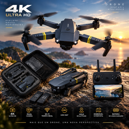 Dron con doble cámara 4K + Maletín Gratis