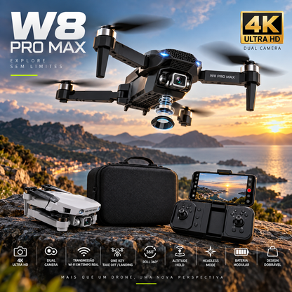 Dron con doble cámara 4K + Maletín Gratis